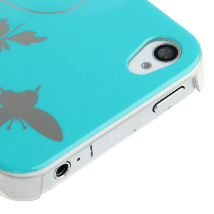 Butterfly Pattern Smooth Surface Plastic Case for iPhone 4 & 4S