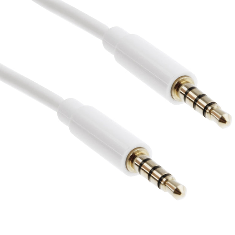 AUX Cable, 3.5mm Male Mini Plug Stereo Audio Cable for iPhone / iPad / iPod / MP3, Length: 2m(White)