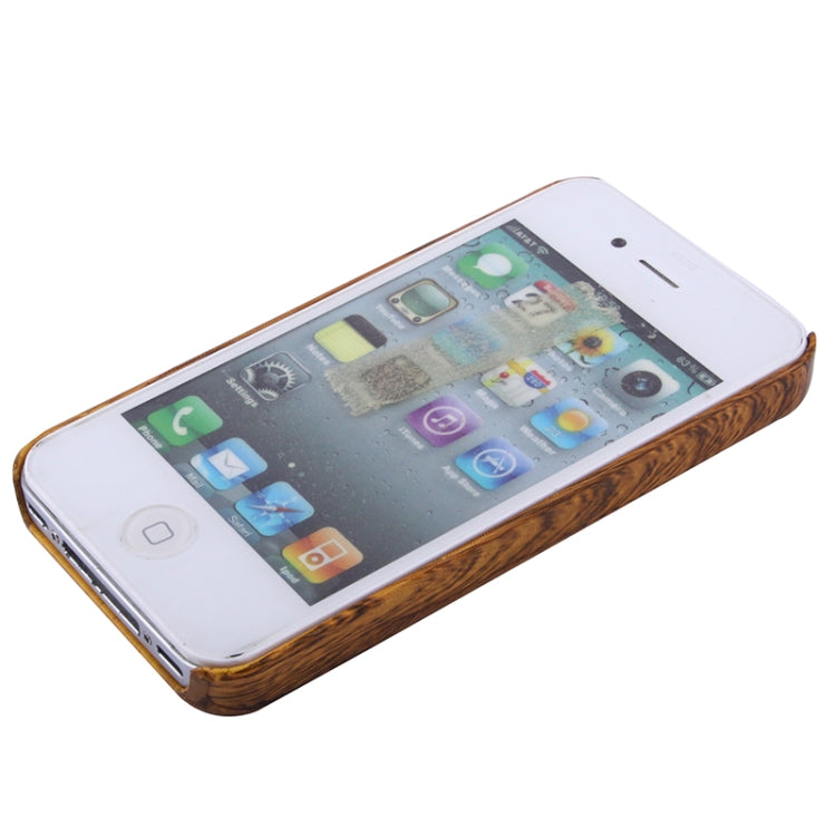Wood Texture Style Plastic Case for iPhone 4