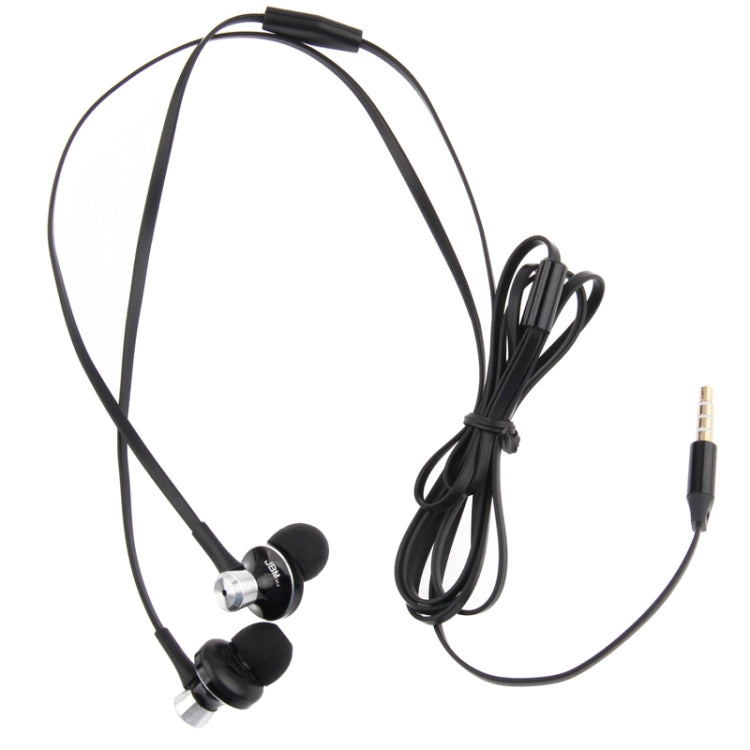 JBM-MJ9013 3.5mm Rock Undistorted Power Headphone, For iPad, iPhone, Galaxy, Huawei, Xiaomi, LG, HTC and Other Smart Phones(Black)