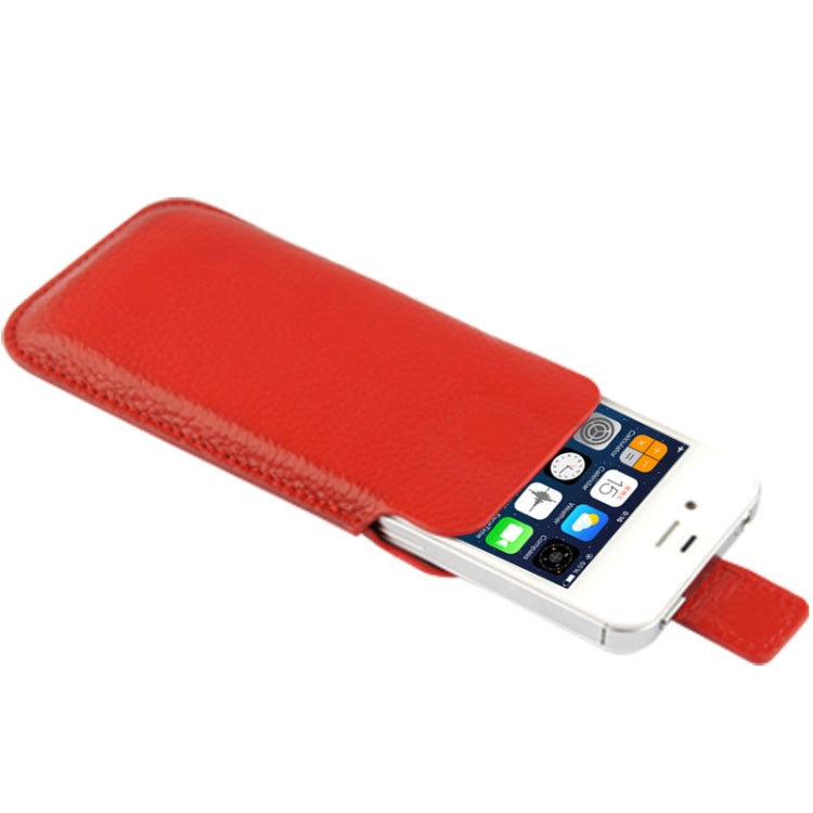 Lichi Texture Vertical Style Top-grain Leather Case for iPhone 4 & 4S