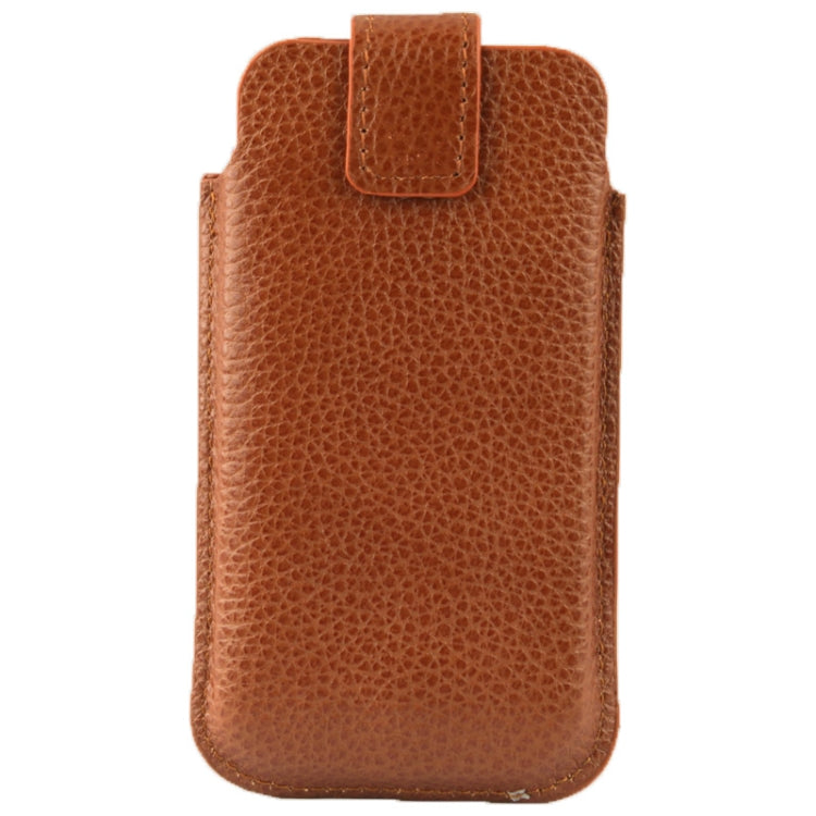Lichi Texture Vertical Style Top-grain Leather Case for iPhone 4 & 4S