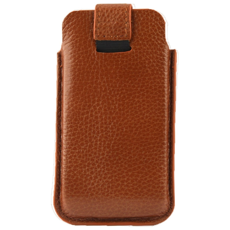 Lichi Texture Vertical Style Top-grain Leather Case for iPhone 4 & 4S