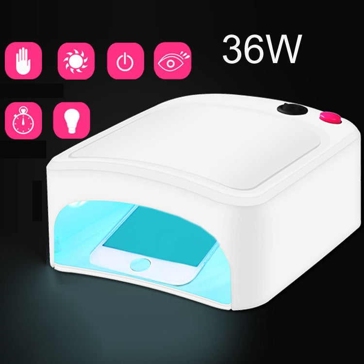 220V 36W Gel Curing UV Lamp, Phone Repair Solidifying Equipment, Nail Dryer with 3pcs UV Bulbs, EU Plug(White)