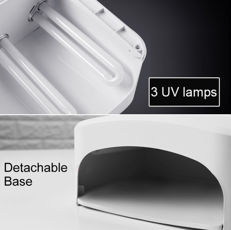 220V 36W Gel Curing UV Lamp, Phone Repair Solidifying Equipment, Nail Dryer with 3pcs UV Bulbs, EU Plug(White)
