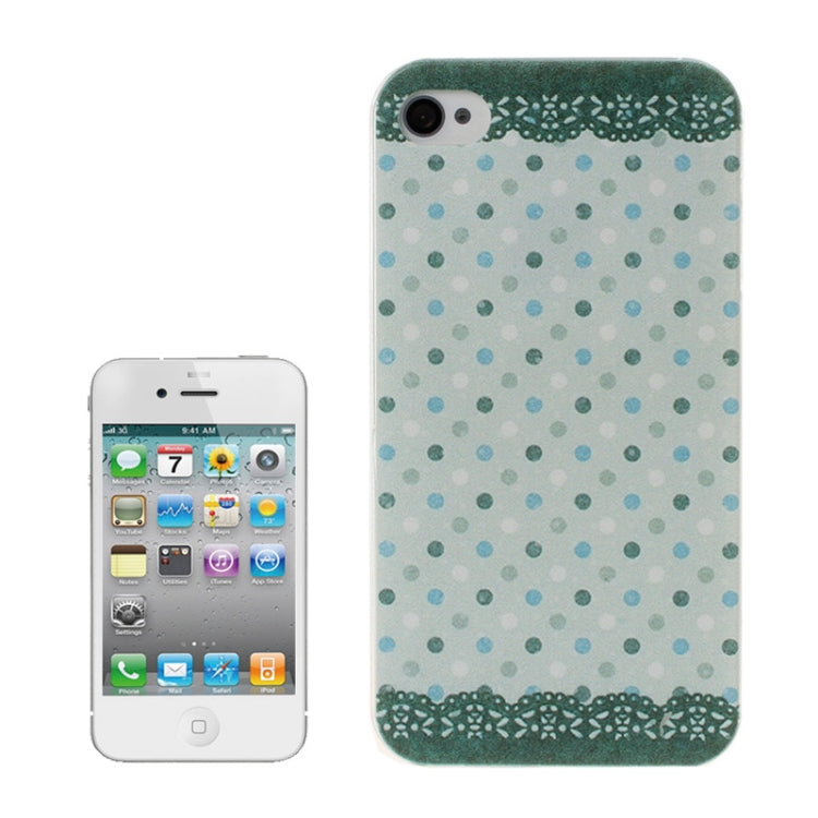 Dot Pattern Plastic Case for iPhone 4 & 4S