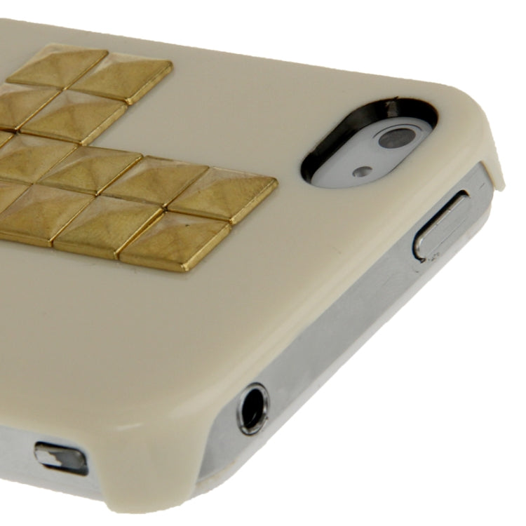 Cross Pattern Diamond Rivet Style Plastic Protective Case for iPhone 4 & 4S