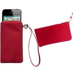 Red Ribbon Texture Carry Bag for iPhone 4(Red)