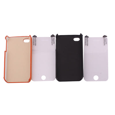 2 PCS Plastic Case  for iPhone 4, Different Colors (Screen Protector Included)