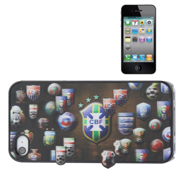 3D Effects Style Newcastle United Football Club Pattern Plastic Case for iPhone 4 & 4S