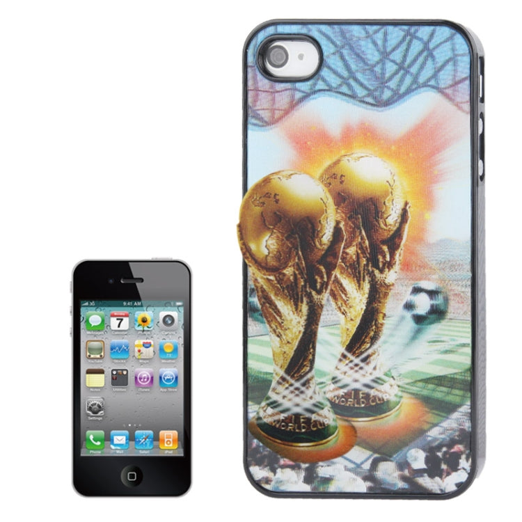3D Effects Style Brazil World Cup Pattern Plastic Case for iPhone 4 & 4S
