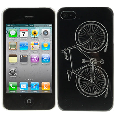 Bicycle Pattern Plastic Case for iPhone 4 & 4S / iPhone 4 (CDMA)