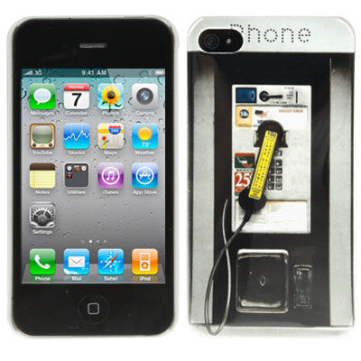 Public Telephone Booths Pattern Plastic Case for iPhone 4 & 4S / iPhone 4 (CDMA)