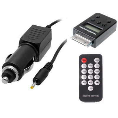 Wireless FM Transmitter + Car Adapter Charger for iPhone 4 & 4S / iPod nano G4 / iPod touch G2(Black)