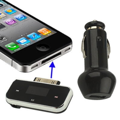 FM Transmitter, Size: 50 x 21 x 10mm, For iPhone 4 & 4S / 3GS / 3G / iPod(Black)