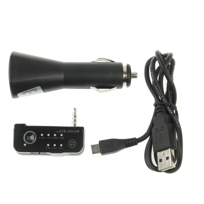 Hands-Free FM Transmitter & Car Charger for iPhone 4 & 4S(Black)