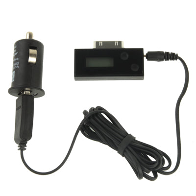 FM Transmitter with Car Charger for iPhone 4 & 4S / 3GS / 3G / iPod(Black)