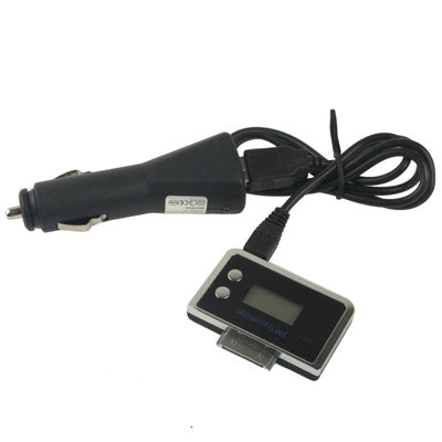 Mini FM Transmitter with Car Charger for iPhone 4 & 4S / 3GS / 3G / iPod, Transmission Distance: 5m(Black)