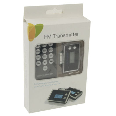 Mini FM Transmitter with Car Charger for iPhone 4 & 4S / 3GS / 3G / iPod, Transmission Distance: 5m(Black)