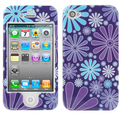 Cartoon Flower Style Plastic Case for iPhone 4 & 4S