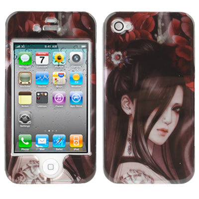 Cartoon Girl Style Plastic Case for iPhone 4 & 4S