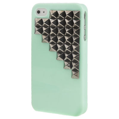 Stair Diamond Style Black Rivet Plastic Protective Case for iPhone 4 & 4S