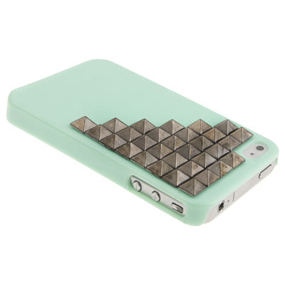 Stair Diamond Style Black Rivet Plastic Protective Case for iPhone 4 & 4S