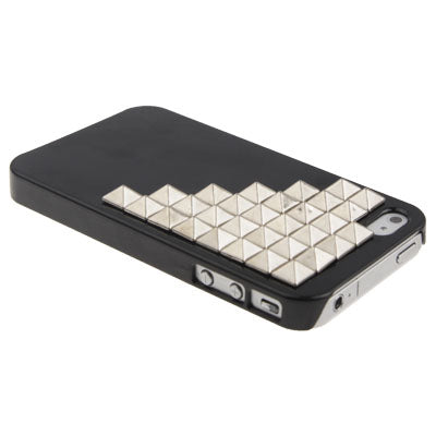 Stair Diamond Style Silver Rivet Plastic Protective Case for iPhone 4 & 4S