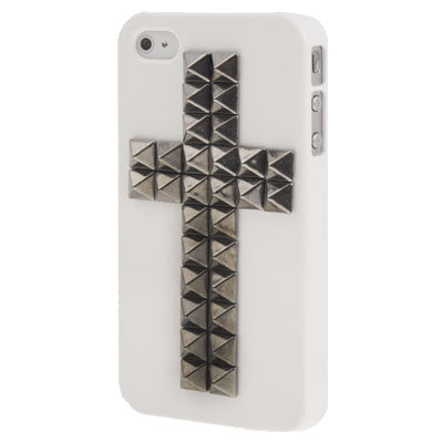 Calvaire Diamond Style Black Rivet Plastic Protective Case for iPhone 4 & 4S