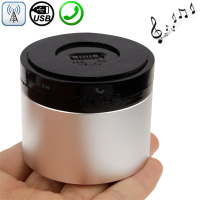 Mini 2.0 Bluetooth Speaker with Speakerphone  (Silver)