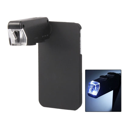 60X-100X Zoom Power Digital Microscope Lens with Back Cover for iPhone4 & 4S(Black)