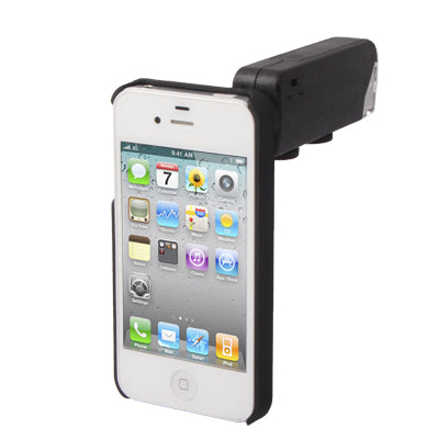 60X-100X Zoom Power Digital Microscope Lens with Back Cover for iPhone4 & 4S(Black)