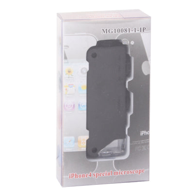 60X-100X Zoom Power Digital Microscope Lens with Back Cover for iPhone4 & 4S(Black)