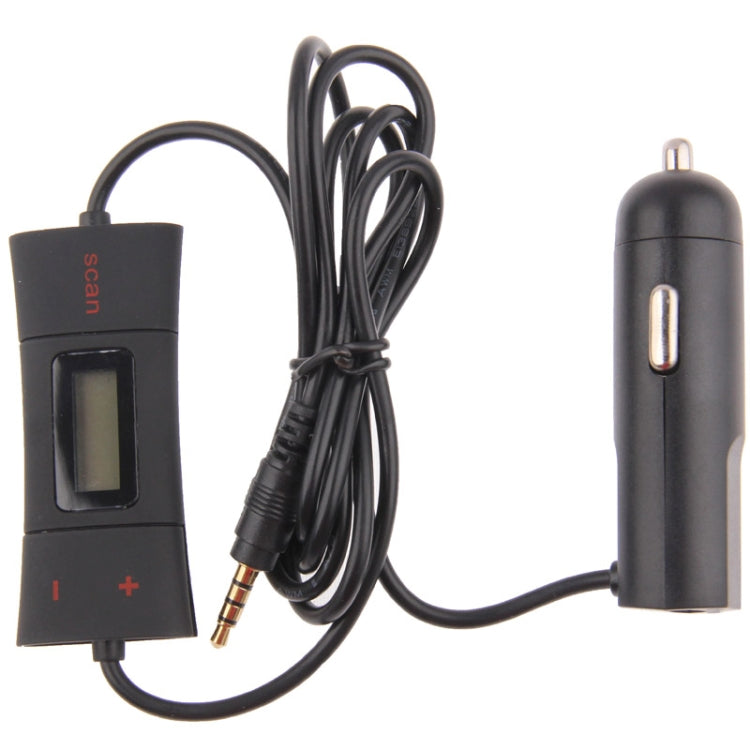 Automatic Searching FM Transmitter, Radio Transmitter Wireless FM with 3.5mm Jack USB Car Charger, For iPhone, Galaxy, Huawei, Xiaomi, LG, HTC and Other Smart Phones(Black)