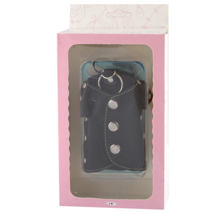 WUBENFU Series Detachable Leather Clothing Keyring Wood Texture Transparent Plastic Case with Leopard Phone Neck Rope for iPhone 4 & 4S