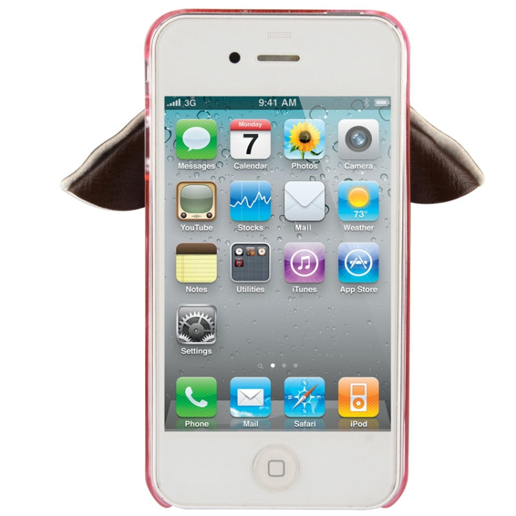 WUBENFU Series Detachable Leather Clothing Keyring Wood Texture Transparent Plastic Case with Leopard Phone Neck Rope for iPhone 4 & 4S