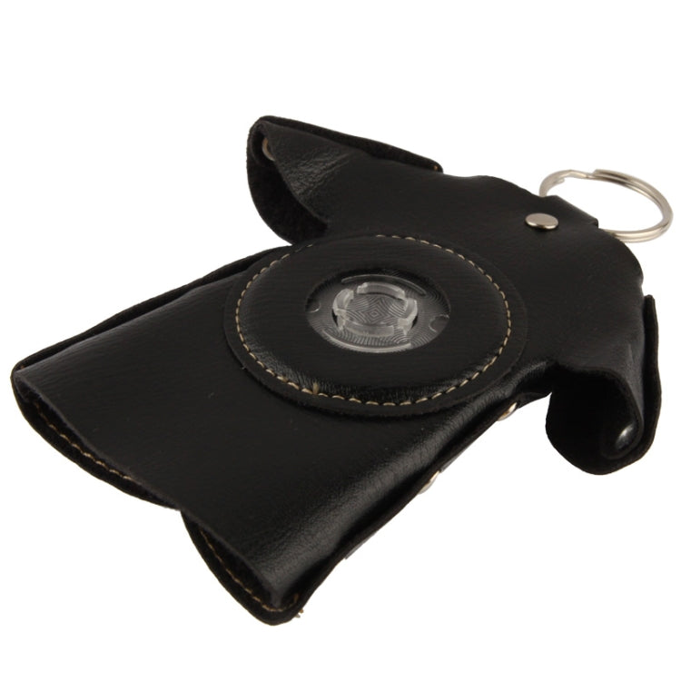 WUBENFU Series Detachable Leather Clothing Keyring Wood Texture Transparent Plastic Case with Leopard Phone Neck Rope for iPhone 4 & 4S