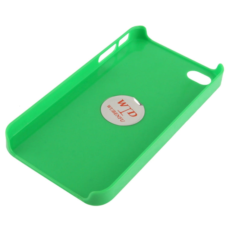 WUBENFU Series Detachable Leather Clothing Keyring Wood Texture Plastic Case with Leopard Phone Neck Rope for iPhone 4 & 4S