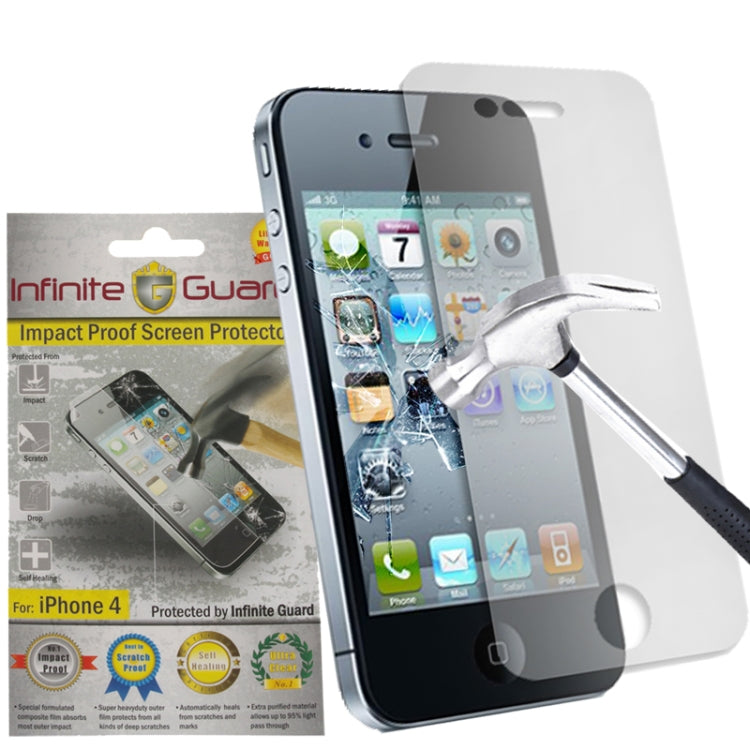Infinite Guard Imapct Proof Anti-Shock & Anti-drop & Anti-explosion Screen Protector for iPhone 4 & 4S(Transparent)