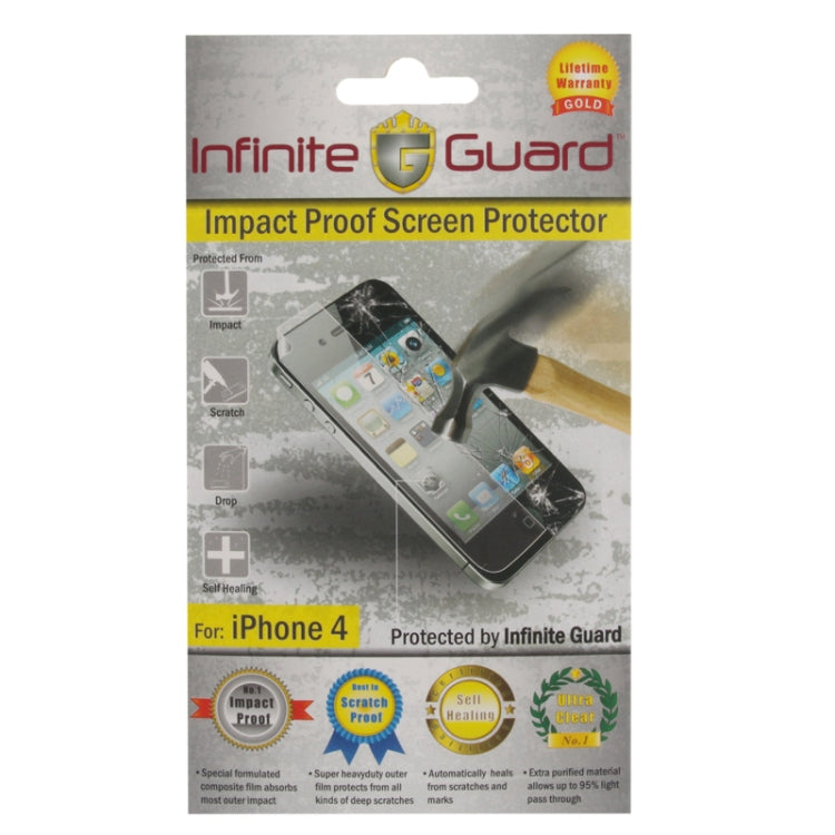 Infinite Guard Imapct Proof Anti-Shock & Anti-drop & Anti-explosion Screen Protector for iPhone 4 & 4S(Transparent)
