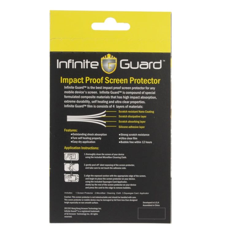 Infinite Guard Imapct Proof Anti-Shock & Anti-drop & Anti-explosion Screen Protector for iPhone 4 & 4S(Transparent)