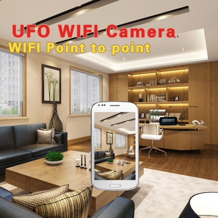 UFO WIFI / IP Camera Table Clock for iPhone 5 & 5C & 5S / iPhone 4 & 4S / iOS Smartphone / Android Smartphone / iPad / Tablet PC