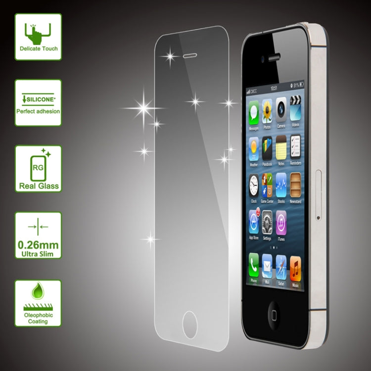 0.15mm Ultra-thin Explosion-proof Tempered Glass Screen Guard for iPhone 4 & 4S