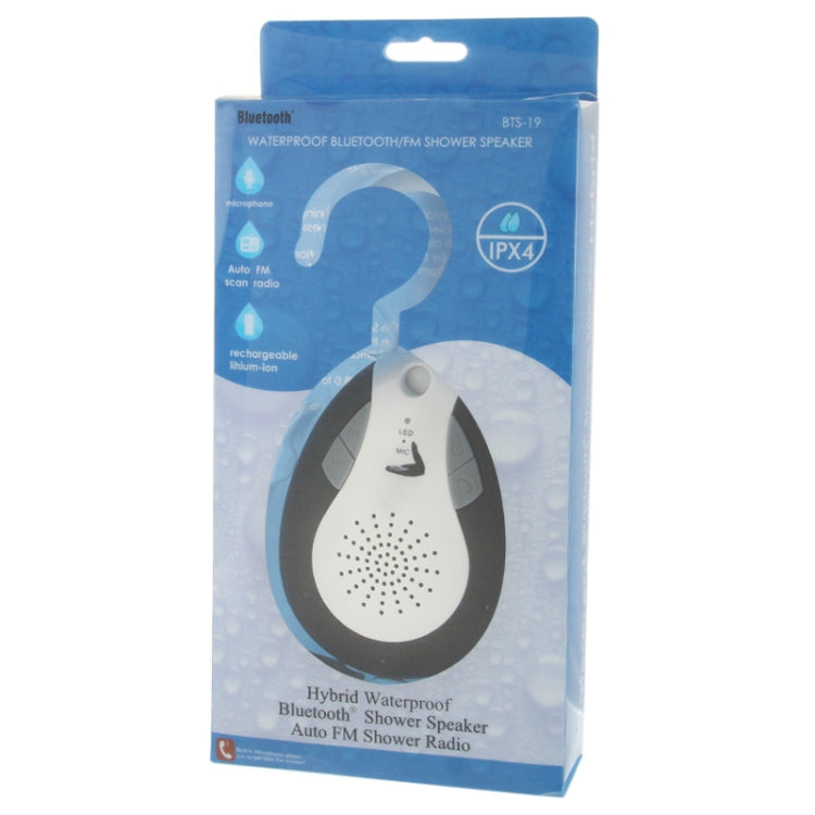 BTS-19 Hybrid Waterproof Bluetooth 3.0 Shower Speaker with Hook, Support FM Radio / Hands-free Function, For iPhone, Galaxy, Sony, Lenovo, HTC, Huawei, Google, LG, Xiaomi, other Smartphones / All Bluetooth Audio Devices