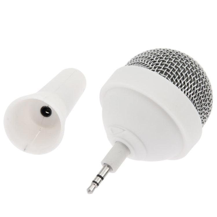 3.5mm Jack Microphone Style Mobile Phone Speaker for iPhone / iPod / iPad(White)
