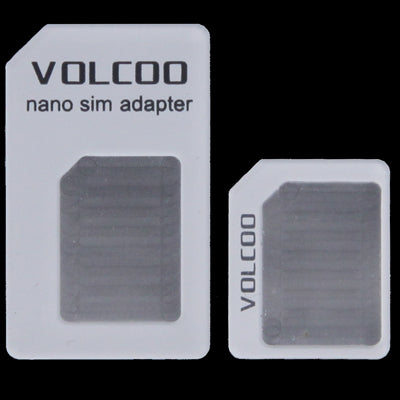 2 in 1 Volcoo Nano SIM Card to Micro SIM Card Adapter +  Nano SIM Card to Standard Sim Card Adapter