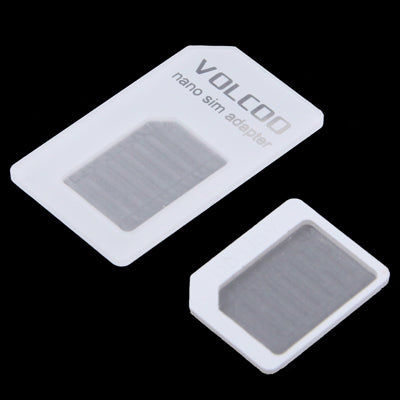 2 in 1 Volcoo Nano SIM Card to Micro SIM Card Adapter +  Nano SIM Card to Standard Sim Card Adapter
