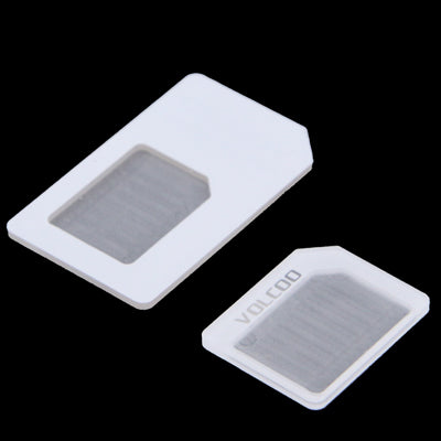 2 in 1 Volcoo Nano SIM Card to Micro SIM Card Adapter +  Nano SIM Card to Standard Sim Card Adapter