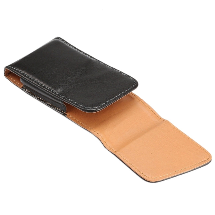3.5 Inch Universal Lambskin Texture Vertical Flip Leather Case / Waist Bag with Rotatable Back Splint for iPhone 4 & 4S & 3