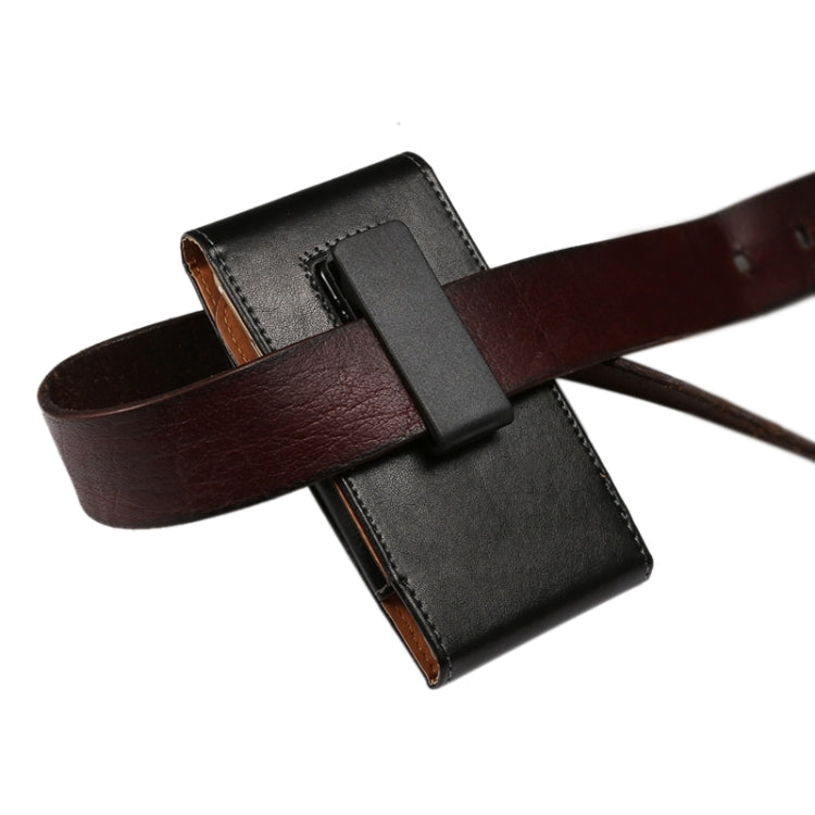 3.5 Inch Universal Lambskin Texture Vertical Flip Leather Case / Waist Bag with Rotatable Back Splint for iPhone 4 & 4S & 3